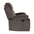 thumbnail image 3 of OakvillePark Mulberry Microfiber Upholstered Reclining Chair, Chocolate, 3 of 9