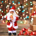 thumbnail image 2 of Muñeco de peluche de Navidad de Papá Noel que baila eléctricamente con música Juguetes para niños (A) Tmvgtek Oficina Multiescena Multifunción, 2 of 9