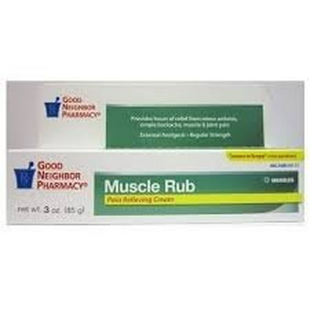 Muscle Rub Pain Relieving Cream 3-oz Greaseless Muscle