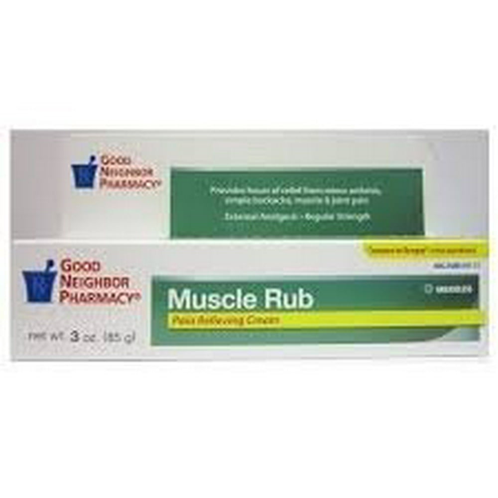 Muscle Rub Pain Relieving Cream 3oz Greaseless Muscle Rub Walmart
