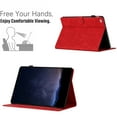 thumbnail image 4 of Case for iPad mini 1/2/3/4/5, Embossed PU Leather Cover Flip with Smart Auto Wake / Sleep Stand Function Pencil Holder and Card Slots & Footgrip for iPad mini 1/2/3/4/5 Case, Red, 4 of 5