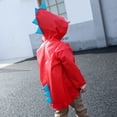 thumbnail image 2 of Chubasquero para bebés y niños Poncho para niños de preescolar con diseño de dinosaurio Poncho para niños de 2 a 6 años de edad Primavera y otoño Dibujos animados, 2 of 5