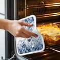 thumbnail image 3 of Navy Blue Flowers Pot Holders for Kitchen Heatproof Potholder, 3 Pack Summer Pastoral Botanical Hot Pads Multipurpose Oven Pads Cloth Potholders Trivet for Cooking Baking, 3 of 8