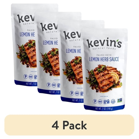 (4 pack) Kevin s Natural Foods - Lemon Herb Sauce Paleo & Keto 7 Ounces