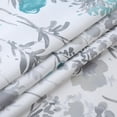 thumbnail image 4 of Shininglove Floral Printed Short Curtains for Kitchen Windows, Light Filtering Tier Curtain Set, 27" x 24", Green/Grey, Set of 2, 4 of 7