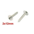 thumbnail image 3 of Uxcell 2x12mm Stainless Steel Self Tapping Screw Round Head With Washer (50-pack), 3 of 5