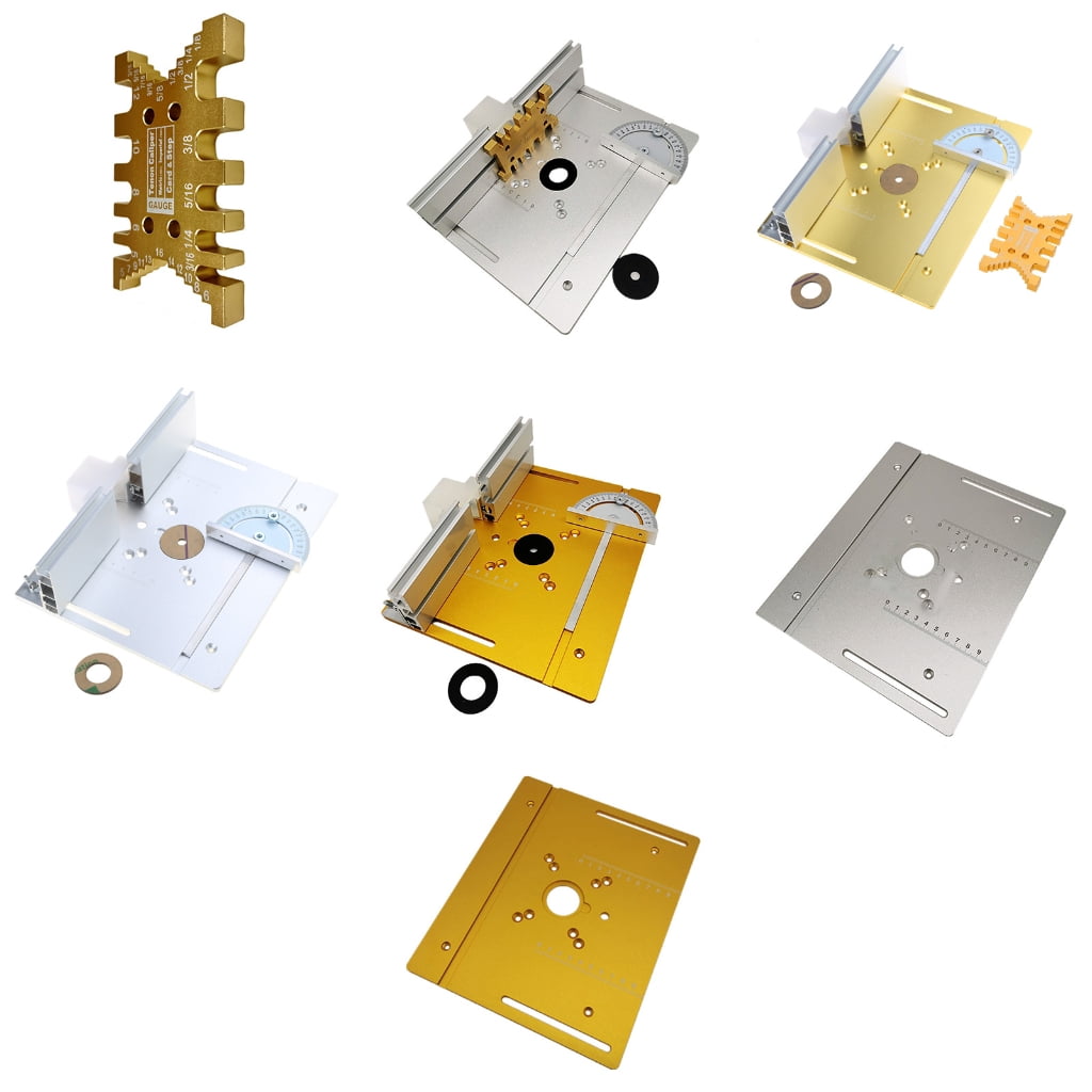lanema Aluminum Router Table Insert Plate Miter Gauge For Woodworking Benches Table