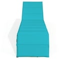 thumbnail image 4 of Gymax Adjustable Rattan Patio Recliner Chaise Lounge Chair w/ Turquoise Cushion, 4 of 9