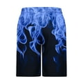 thumbnail image 3 of VBTAPA Mens Novelty Swim Trunks 3D Flame Printed Beach Board Shorts Drawstring Elastic Waist Surf Swimming Shorts with Pockets Today's Sales Blue M, 3 of 5