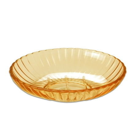 Soap Dish - Orange Ribbed Acrylic Bath Accessory