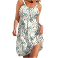 thumbnail image 1 of Vestido de verano para mujer, estampado, sin mangas, con escote redondo, sexy, informal, fluido, para la playa OAVQHLG3B Store  lin121212, 1 of 4