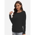 thumbnail image 4 of Long Sleeve Workout Shirts for Women Loose Fit Athletic Yoga Shirt Casual Fall Tops, 4 of 6