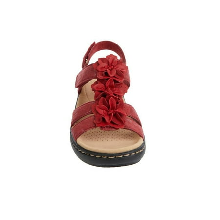 

GENILU Women Anti Slip Breathable Thick Sole Summer Sandal Beach Lightweight Roman Style Ankle Strap Shoes