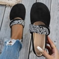 thumbnail image 5 of Miluxas Flats for Women Mary Jane Square Toe Ballet Flat Shoes Ankle Strap Dressy Comfortable Slip on formal Dress Flat Shoes Black 9.5(43), 5 of 9