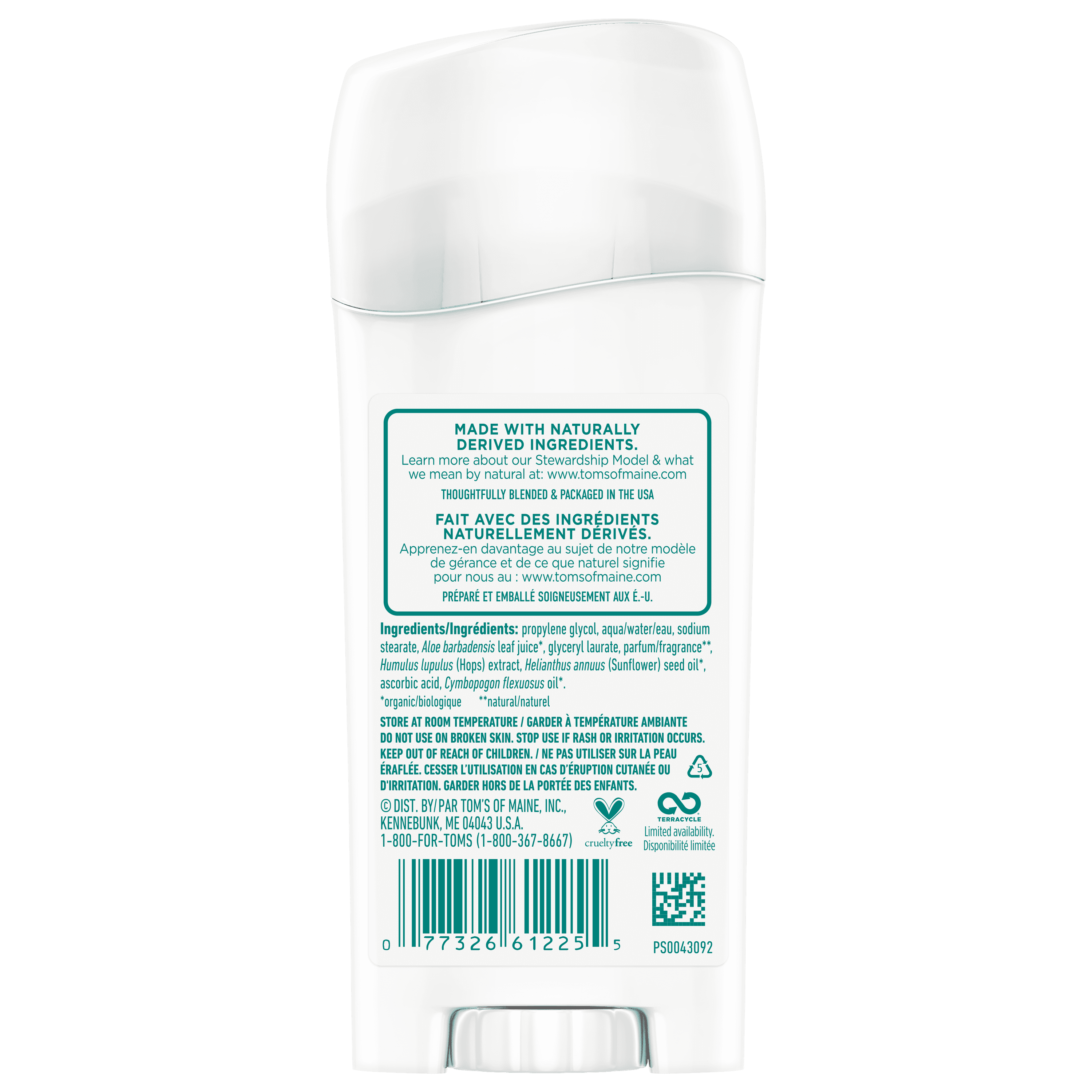 Tom's of Maine Natural Deodorant for Women, Wild Lavender, 2.25 oz