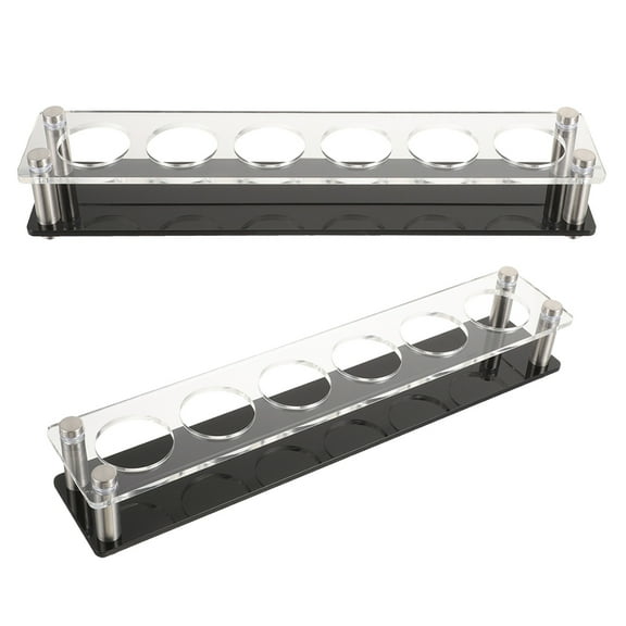QIFULL Shot Flight Board Acrylic Serving Tray Black 2Pcs for Party