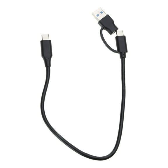 Hukai USB to USB C Cable 2 in 1 USB3.0 USB to C Fast Charging Cable USB Type C to Type C Cord