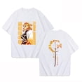 thumbnail image 4 of Camiseta de Anime Rengoku Kyoujurou Unisex, camiseta de manga corta con cuello redondo, camiseta informal de verano con estampado, 4 of 5