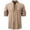 Khaki, variant on ZGRBOU Men's Medieval Lace Up Stand Collar Shirt Vintage Ribbed Knit Long Sleeve Tops Renaissance Pirate Casual Blouse