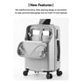 2024 New Durable Large Capacity Luggage Sets Suitcase Front Open USB Charging Men CarryOn