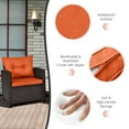 thumbnail image 6 of Costway 3 PCS Patio Rattan Furniture Set Cushioned Conversation Set Sofa Orange, 6 of 10