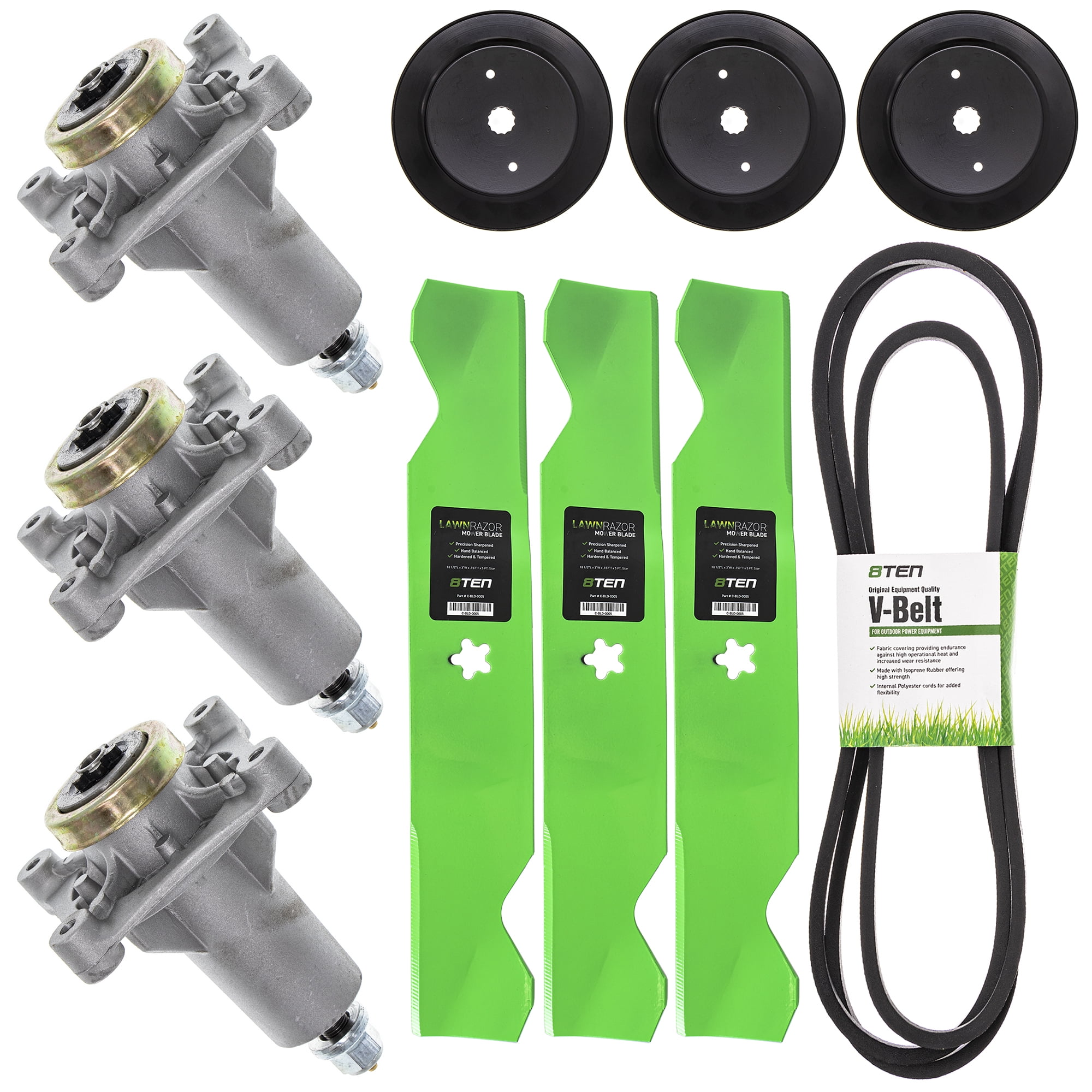 8TEN Blade Belt Pulley Spindle Rebuild Kit for Husqvarna 532192870