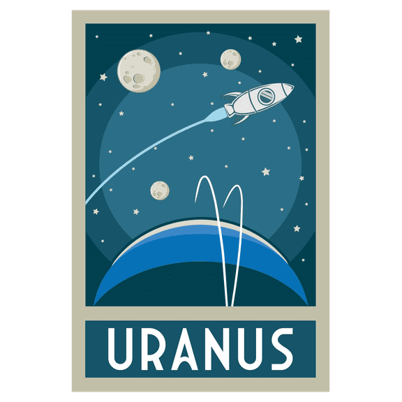 Multicolored Kids Bedroom 20" x 29" Space Mission Patch Vinyl Wall Poster Decoration Sticker Outer Space Scene Rocket Ship Stars Moon Design Adhesive Home Wall Decal