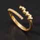 thumbnail image 1 of Anillos de acero inoxidable para mujer, anillo de circonita cúbica chapada en oro, tendencia de lujo, moda coreana, joyería estética, 2023, 1 of 4