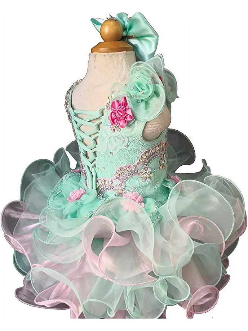 Jennifer Wu Infant/Toddler/Baby/Children/Kids Girl's Glitz Pageant Dress/ClothingG003AS Size 3T, Infant Girl's