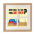 thumbnail image 1 of Last Election Winner Who Art Deco Fashion Frame Wall Tabletop Display 4 Openings Picture, 1 of 3