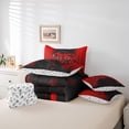 thumbnail image 6 of Castle Fairy Gamer Twin Bedding Sets,Stripes Futuristic Cubes Bedding Comforter Set, 6 of 8