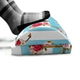thumbnail image 5 of Shabby Flora Foot Rest, Anchors with Romantic Peonies Roses Watercolor Art Bold Stripes Nautical, Non-Slip Backing Adjustable Ergonomic Memory Foam Leg Support for Office, Multicolor, by Ambesonne, 5 of 5