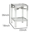 thumbnail image 5 of 26 Inch Metal and Acrylic Accent Table Silver and Clear - Saltoro Sherpi, 5 of 5