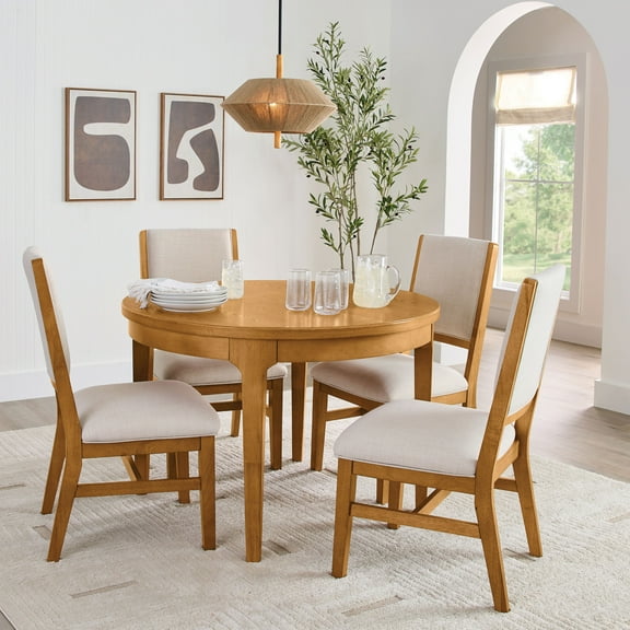 Better Homes & Gardens Windsor 5-Piece Dining Set, Light Honey Finish