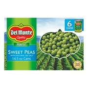 Del Monte Sweet Peas, 15 oz Can (Pack of 6)