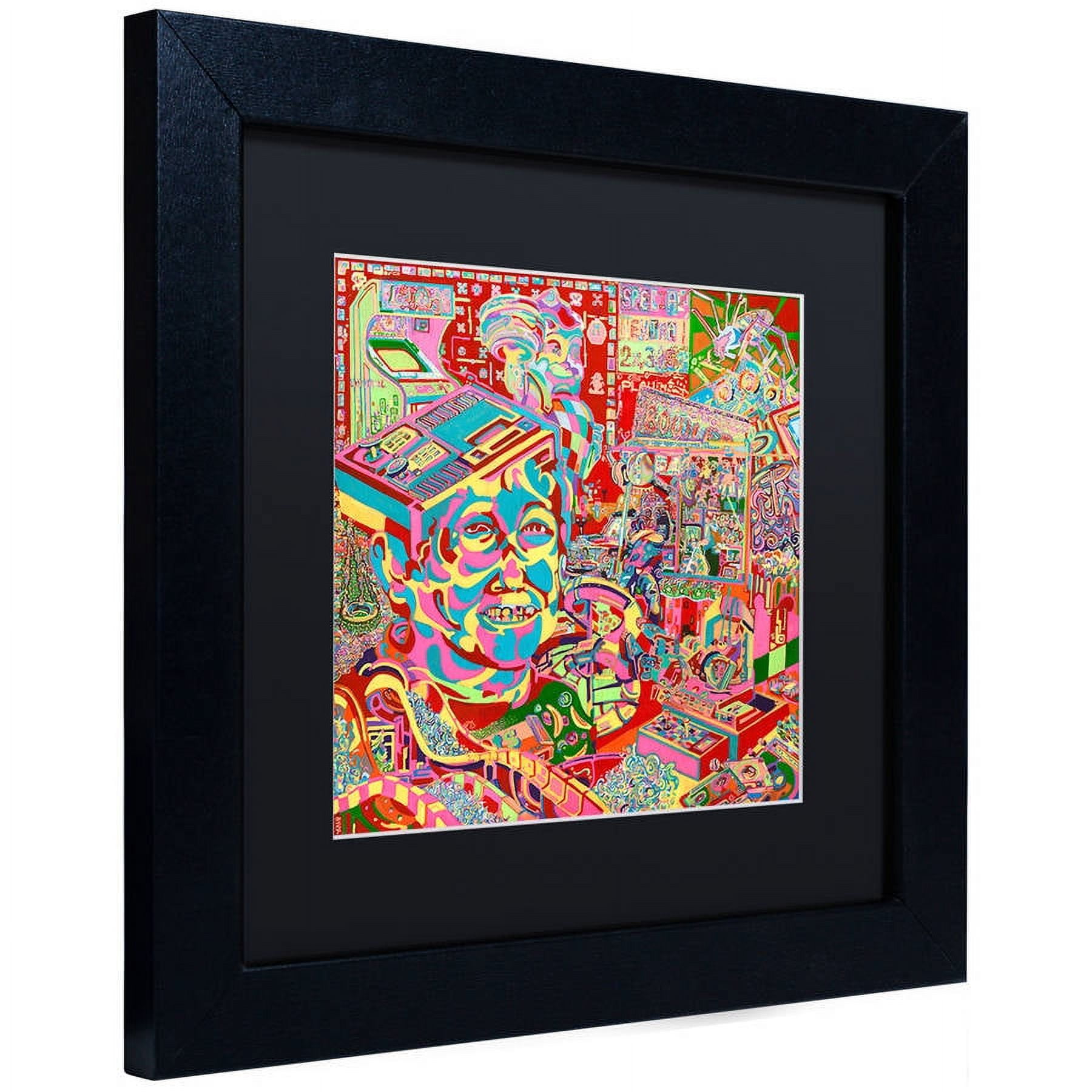 Trademark Fine Art "The Gamer Kid" Canvas Art by Josh Byer, Black Matte, Black Frame