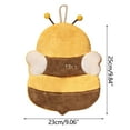 thumbnail image 3 of Cleaning Rag Coral Fleece Hand Towel 25 cm x 23 cm Absorbent Wipe for Hands with Hanging Rope, 3 of 9
