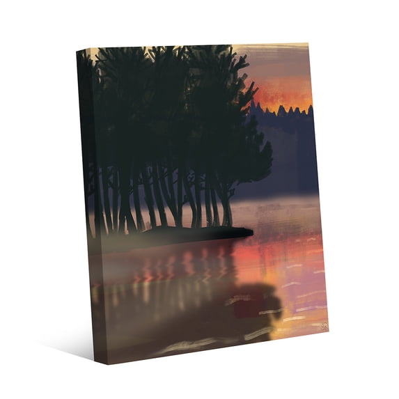 Serene PineTree Scene | 20" x 24" Canvas Wall Art