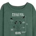 thumbnail image 3 of Pokémon - Pikachu Electric-Type - Women's Lightweight French Terry Long Sleeve Shirt, 3 of 5