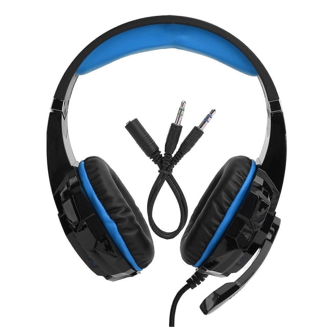 G9000Pro Gaming Headset Stereo Wired Headphones with LED Light Microphone for PS4/XBOX Blue