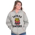 thumbnail image 3 of Taters Before Haters French Fries Unisex Fleece Graphic Zip Up Hoodie Brisco Brands 2X, 3 of 5