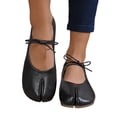 thumbnail image 5 of HXWCHs Women's Split toe Ballet Soft Sole On Walking Shoes for Daily Casual Wear Comfortable Round toe Design 8.5 Black, 5 of 8