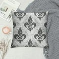 thumbnail image 2 of Nawypu  Fleur De Lis Throw Pillow Cushion Cover, Lily Pattern Classic Retro Royal Vintage European Iris Ornamental Art, Decorative Square Accent Pillow Case,, 2 of 5