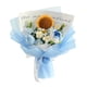 thumbnail image 5 of Ramo de flores de crochet ya hecho Arreglos de flores artificiales Rosa de crochet flor azul, 5 of 9