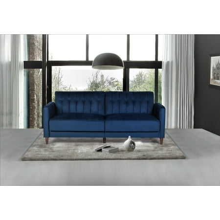Us Pride Furniture Mariposa Luxury Mid Century Contemporary Sofa Bed Design Deep Blue