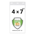thumbnail image 1 of Bulk 100 Pack - Vertical Oversize 4X7 Inch - Extra Large Credential or Ticket Holder for Pit Passes & Special Events (4 X 7 1/2 Inch Insert) by Specialist ID, 1 of 4