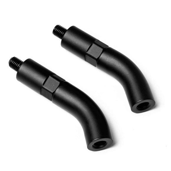 Krator Black Mirror Stem Extender 3 Inch Extension Set Compatible with 1998-2009 Harley Davidson Road Glide FLTR