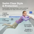thumbnail image 4 of Girls Mermaid Long Sleeve Costume Scale Print One Piece Swimsuit Rash Guard Swimsuit Size 7-8Y, 4 of 10