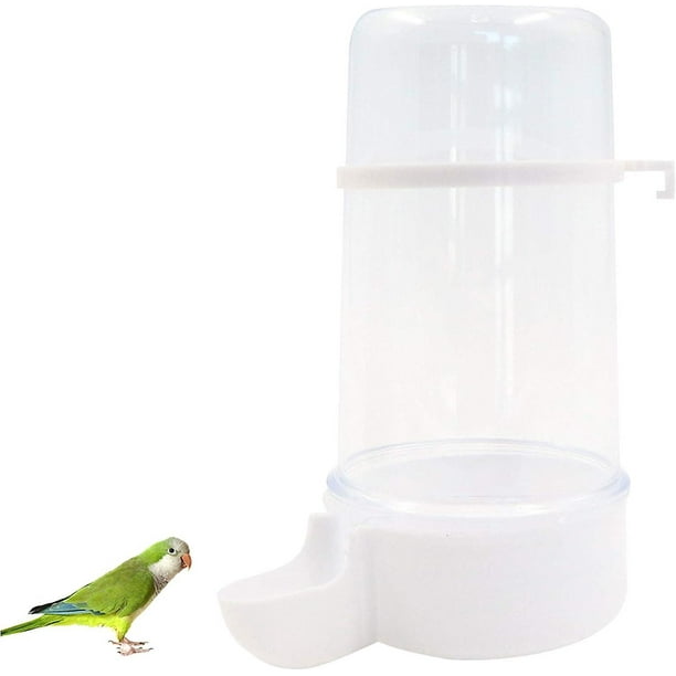 Comedero automático para pájaros transparente, estación de alimentación automática para pájaros, comederos suspendidos, alimentador de agua con taza de alimentación de gran capacidad.