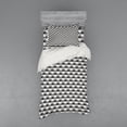 thumbnail image 2 of Ambesonne Geometric Bedding Set 4 Pcs, Minimalist Link Shape, Queen, Grey Black White, 2 of 3